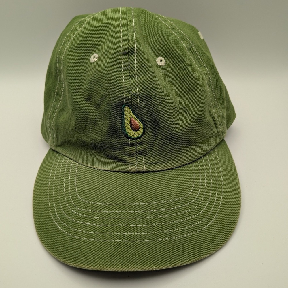 UNIF Avocado Dad Hat Green Cotton Embroidered Baseball Cap Adjustable Strapback
